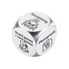 Date Idea Decider Dice Portable Stainless Steel Adults Couple Decision Dice 6 Sides Food Takeaway Decision Dice Girlfriend Boyfriend Gift