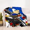 1pc Sonic Adventure Outdoor Blanket Lightweight Flannel, Soft & Warm, All-Season Use for Sofa, Outdoor, Camping, Living Room, Office033