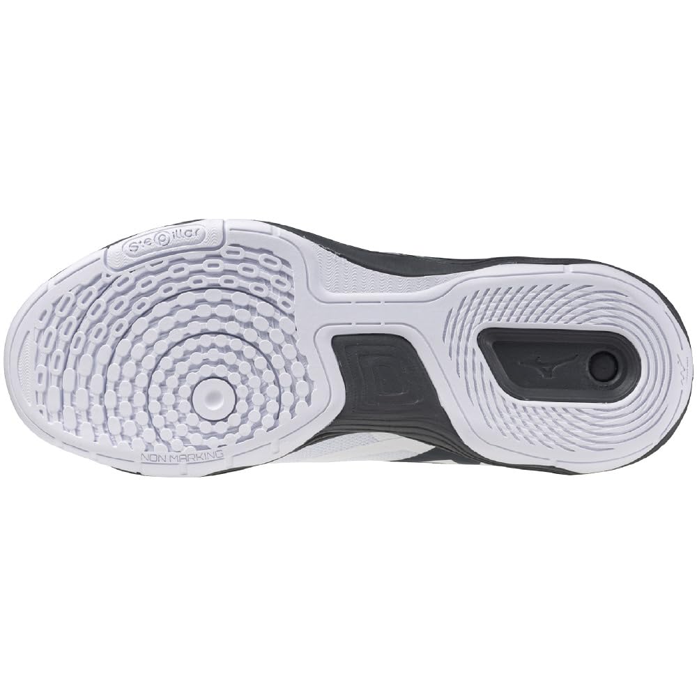 Table Tennis Shoes Wave Medal NEO Stability Cushioning Resilience Indoor Gymnasium White X Green X Dark Gray Cm 2E [Mizuno] 25.5