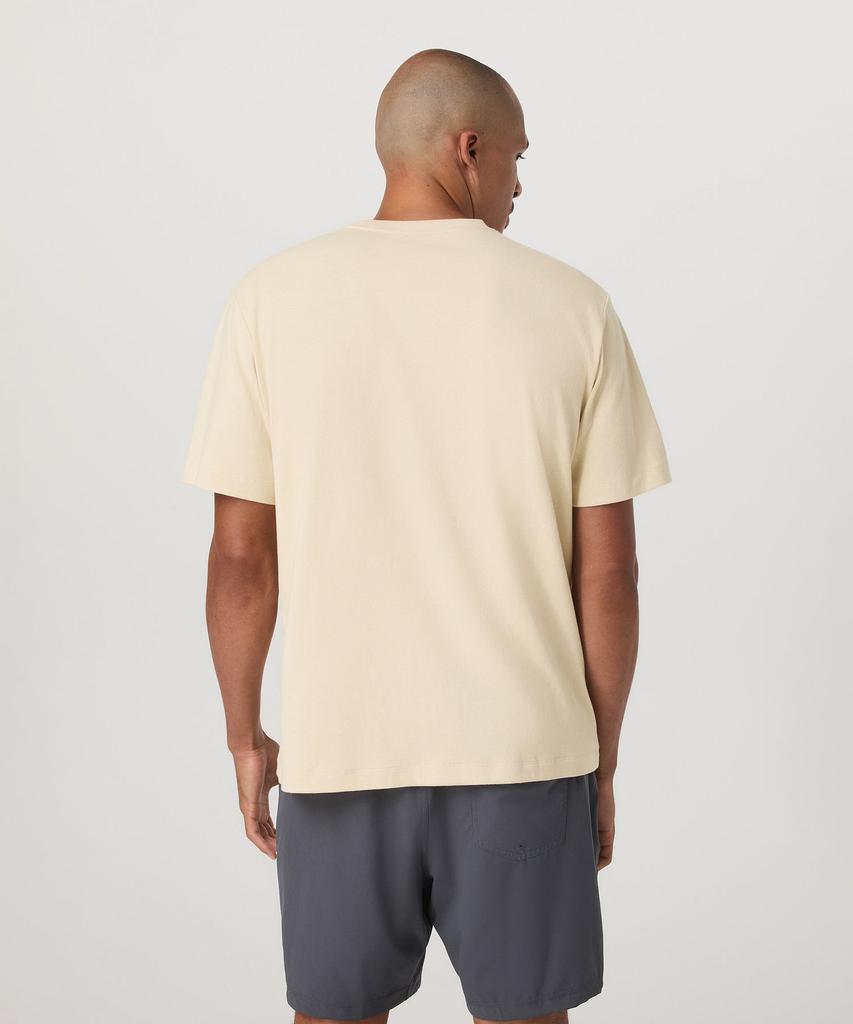 VUORI [Men'S] Short Sleeve Vuori Heavyweight Tee-Rix_Yellowish Beige_Vr16121045