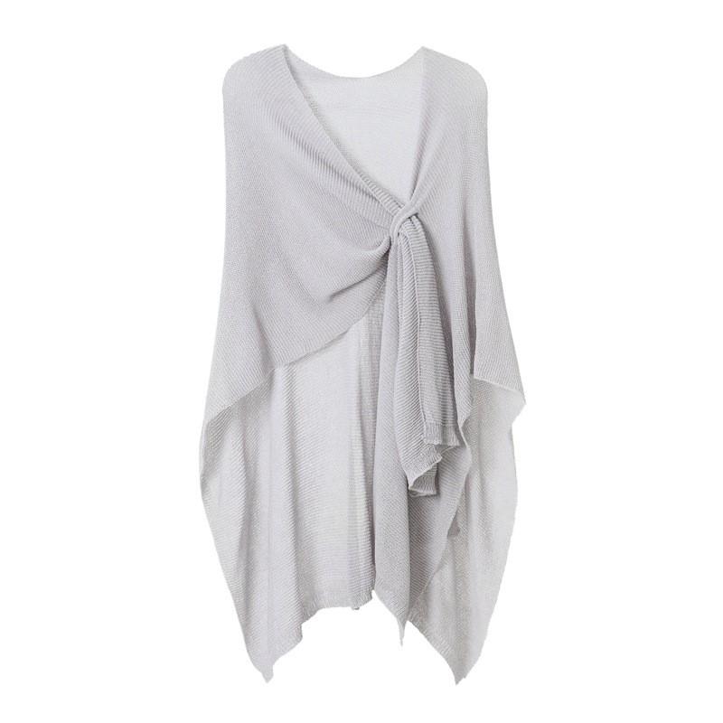 Womens Lightweight Solid Color Knit Shawl Cardigan Street Style Wrap Coat