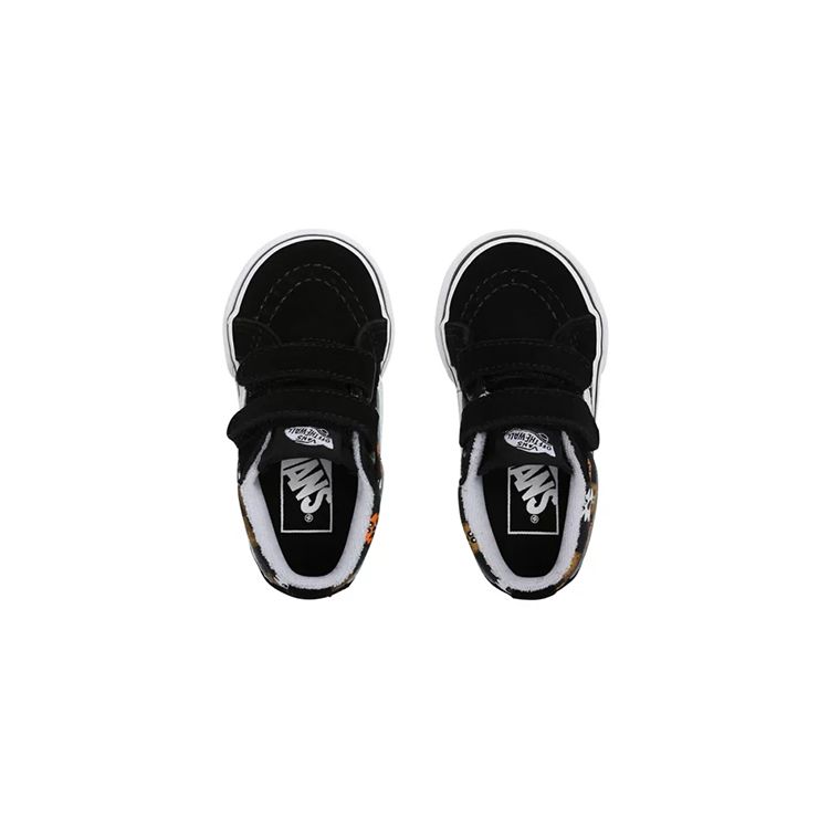 Vans Sk8 Animal Checkerboard Mid-Top Walker Shoes Black Baby Shoes VN0A348J0GN