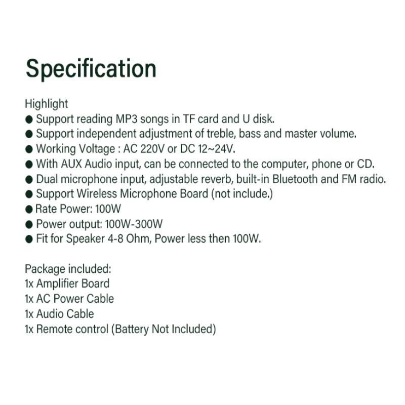 200W AC 220V 12V 24V Digital Bluetooth Stereo Amplifier Board Subwoofer Dual Microphone Karaoke Amplifiers For 8-12 Inch Speaker