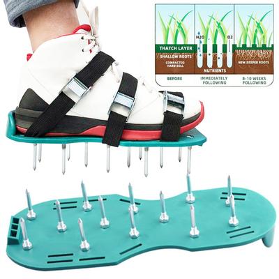 1 пара Садовый аэратор для газона Рыхлитель почвы Обувь с шипами Сандалии Культиватор Садовый инструмент KTY