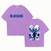 Hot Anime BLUE LOCK Isagi Yoichi Printed T Shirts Unisex Fashion Casual Tops Summer Short Sleeve Harajuku T Shirts