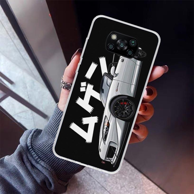 JDM Tokyo Drift Sports Car Phone Case For Xiaomi Poco X7 X6 X5 Pro F7 Ultra Redmi 15C 15 13 13C 12 12C 10 10A 10C 9 9A 9C 9T She