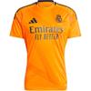 Real Madrid SS24 Fashion Logo Casual Away Short Sleeve Football Shirt Men Tops Orange IU5013