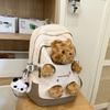 Ugly Cute Funny Bear Doll Joker Junior and Senior High School Students Shoulder Bag High Value Soft Cute Cute Girl Travel Backpack.