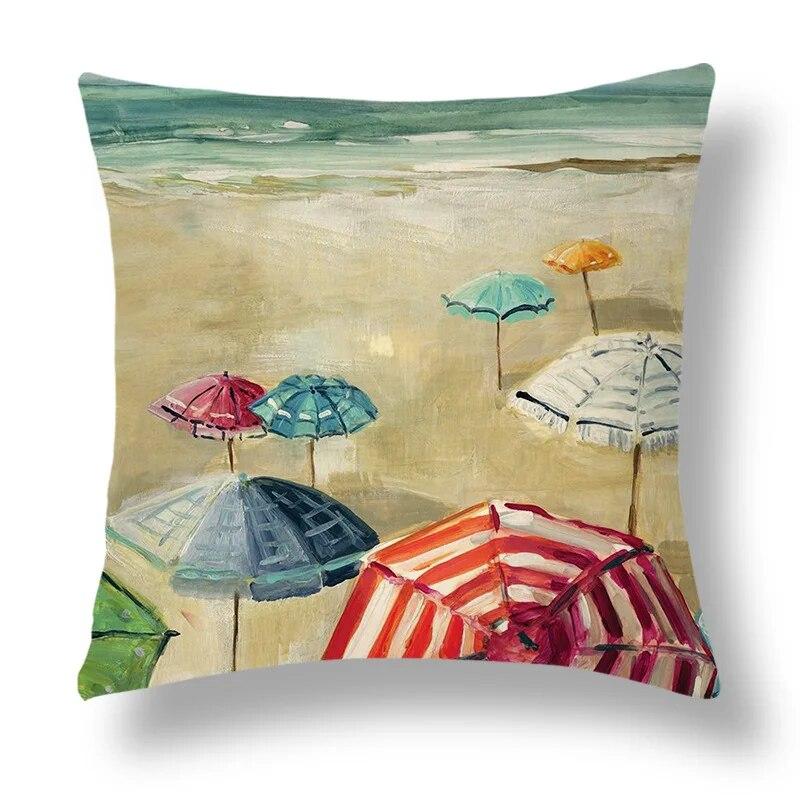 Bedroom Home Decor  Pillowcase Abstract Geometric Cushion Cover Orange Yellow Brown