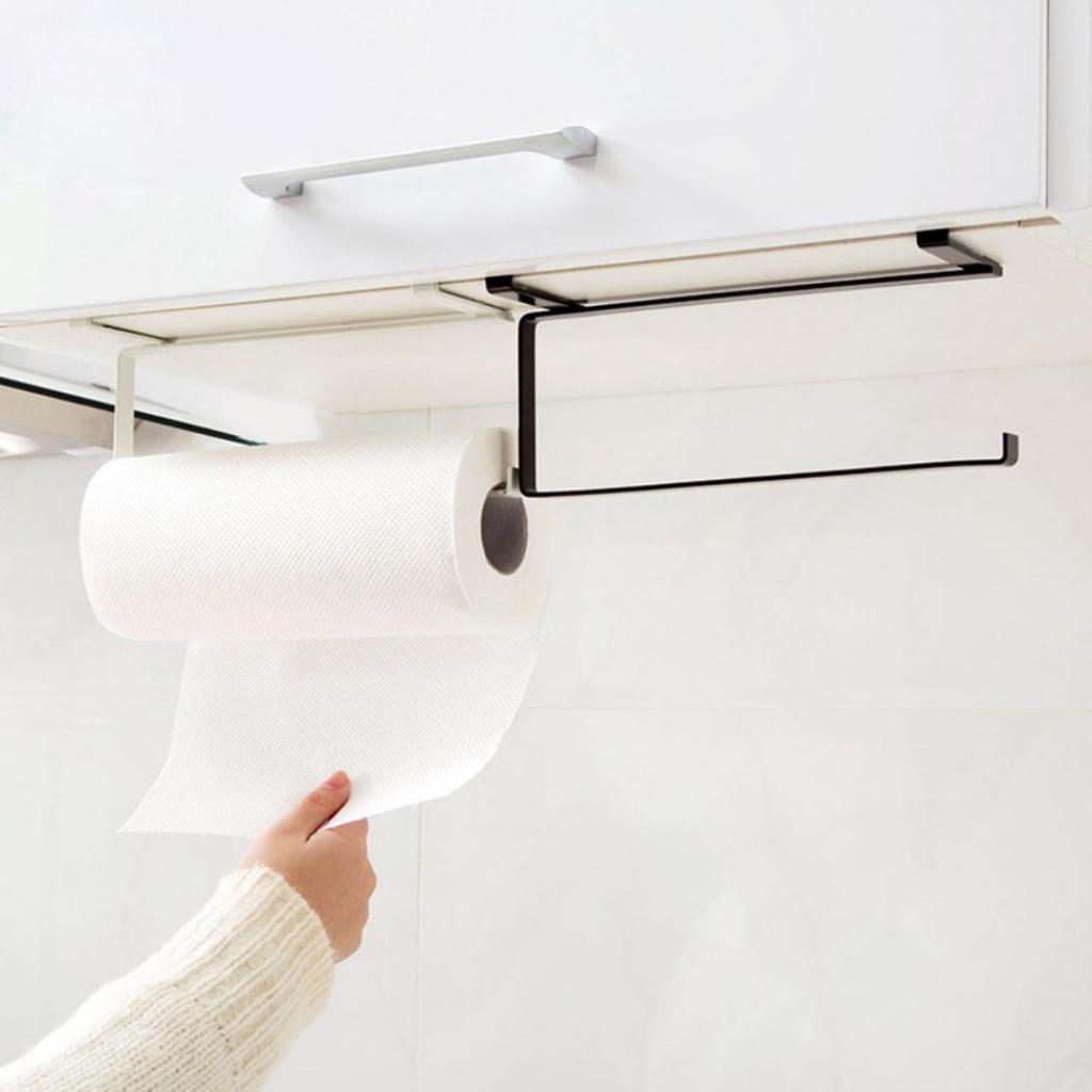 Organizer Rack Cabinet Paper Towel Hanger Bathroom