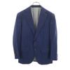 Шерстяной пиджак DORMEUIL в полоску, сшитый на заказ, темно-синий, мужской, б/у