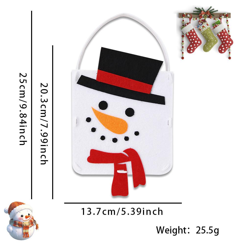 Festive Nonwoven Christmas Themed Tote Bags For Kids With Adorable Designs