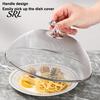 Durable Food Screen for Fruit Platters Stainless Steel Mesh Cover with Handle, Insect Control Breathable Dish Covers Outdoor Gathering Tent,