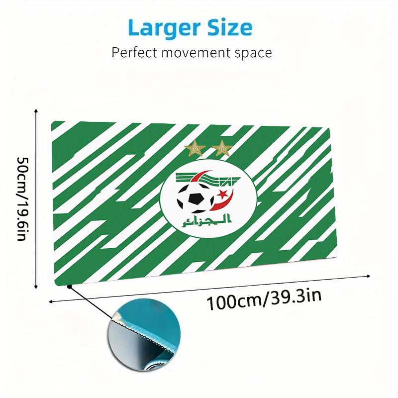 Algeria Football Color Mouse Pad Large Gaming Table Cushion Non-slip Laptop Tablet Big Mousepad XXL Mat Mini PC Playmat With Lock edge