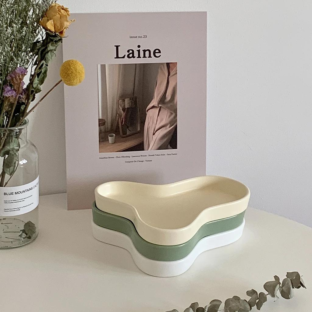 Тарелка «Облако» Керамическая тарелка для фруктов Десертная тарелка Чаша для закусок Подносы для украшений Декоративная тарелка Подставка для торта Посуда для хранения