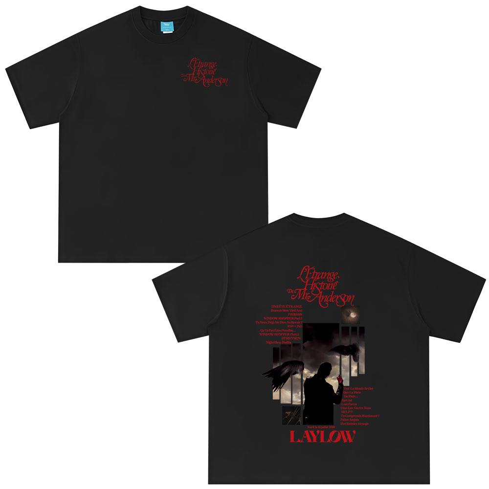 Rap Singer Laylow Letrange Histoire De Mr Anderson Tshirt for Mens Casual Retro Womens Summer Hiphop Pop Music Streetwear
