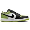 Air Jordan 1 Low SE Vivid Green Snakeskin Женские кроссовки Черный Белый DX4446-301