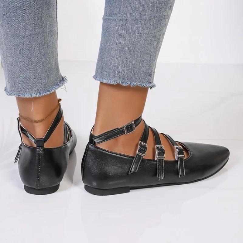 Туфли Мэри Джейн на квадратном каблуке с квадратным носком, на среднем каблуке, балетки, весна-осень, однотонные, женская обувь, ремешок с пряжкой, модная женская обувь, новые