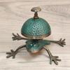 Nautical Brass Frog Desk Bell Vintage Antique Hotel Counter Reception Bell Decor