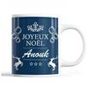 Mug - Noël Anouk Bleu - Ceramic - Printed Front/Back - 325 Ml