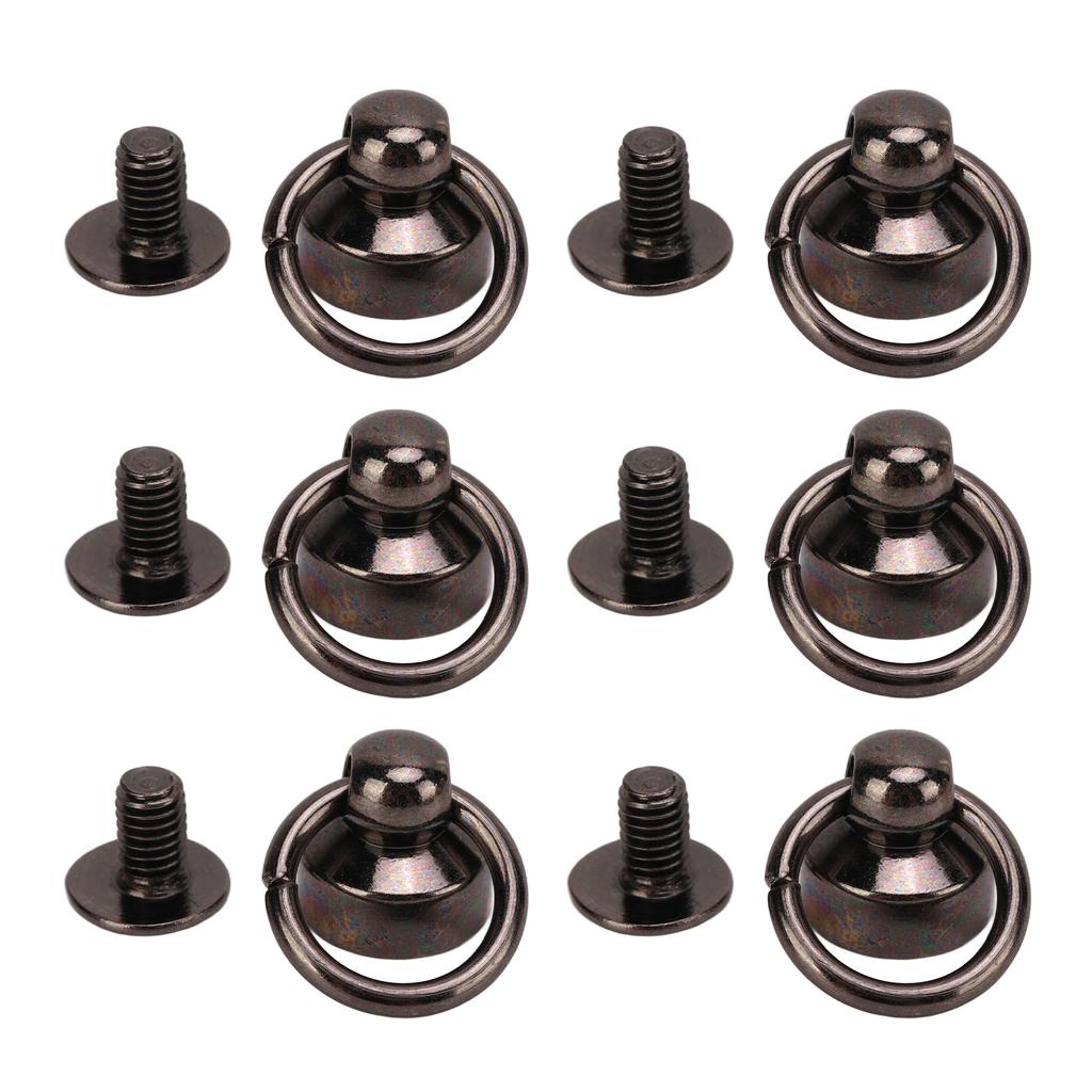 200 Sets Brass Rivets Purse Ball Studs DIY Hand Crafted High Durability Pull Ring Rivet Screw