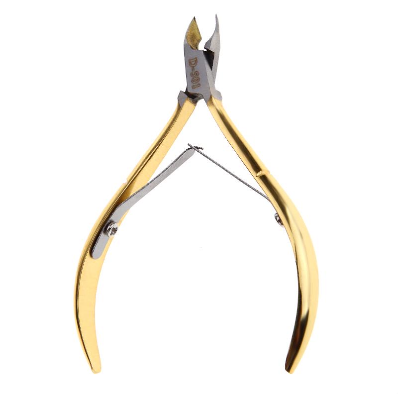 monja Щипцы для кутикулы для дизайна ногтей, толкатель, ножницы, золото, нержавеющая сталь, удаление омертвевшей кожи, чистка, маникюр, педикюр, инструменты для ухода