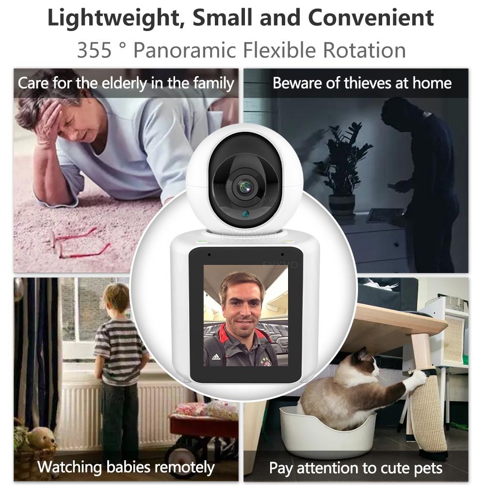 4-мегапиксельная PTZ-камера с Wi-Fi, автоматическое отслеживание, видеозвонок в один клик с экраном, внутренняя радионяня, камера видеонаблюдения, видеонаблюдение