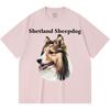 Футболка из 100% хлопка плотностью 230 г/м2 с принтом шетландской овчарки, забавная футболка из чесаного хлопка в стиле Харадзюку