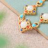 Gold-Plated Four-Leaf Clover Jade Bracelet: Chinese Style Handicraft