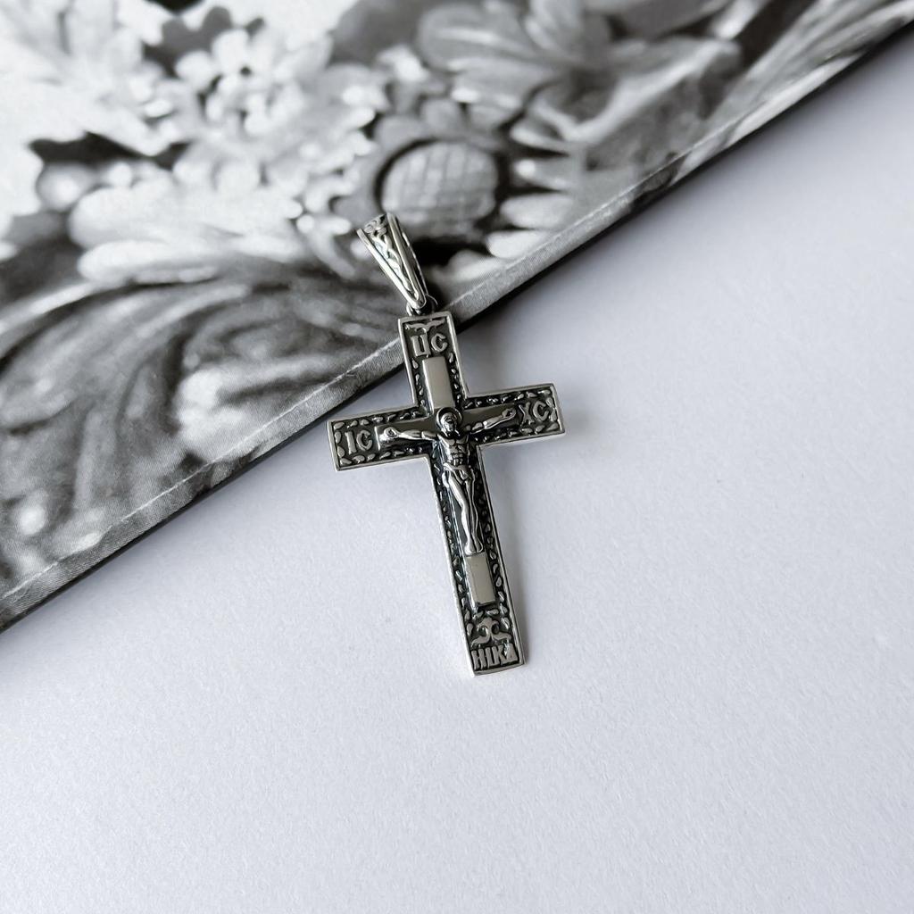 Серебряный крестик без камней (2156666)