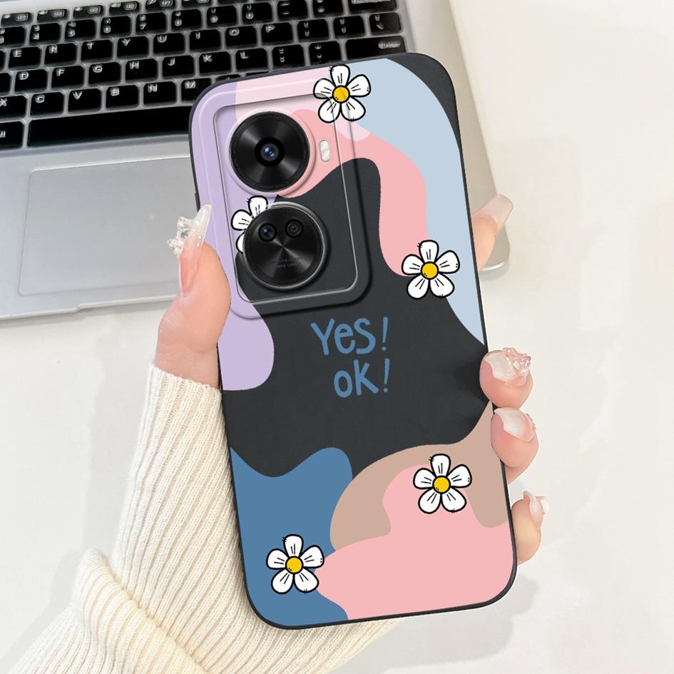 Nova 12 SE Case For Huawei Nova 12 SE Cover 2024 Fashion Painted Liquid Silicone Anti-Fall Protective Bumper For Nova 12SE Funda