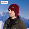 Зимняя теплая вязаная шерстяная шапка флисовая холодная шапка мужская для езды на велосипеде защита ушей головной убор