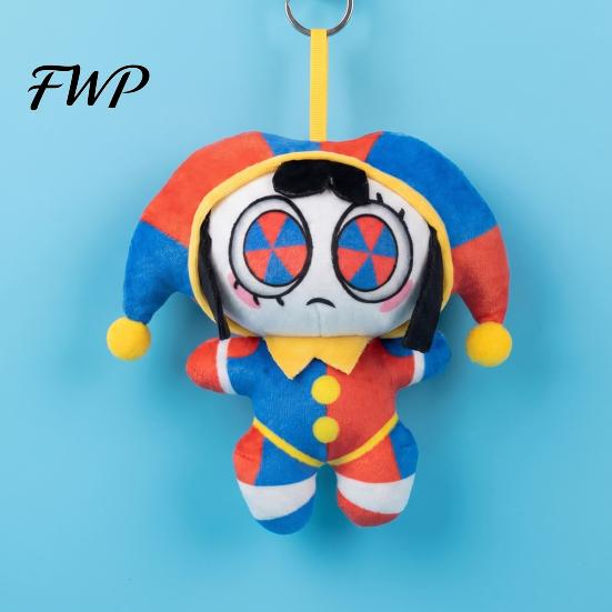 Plush Accessory for Pencil Case Clown Keychain Backpack Cute Stuffed Animal Keyring Soft Skin-friendly Mini Pendant Purse Charm Funny Gift Kids Women
