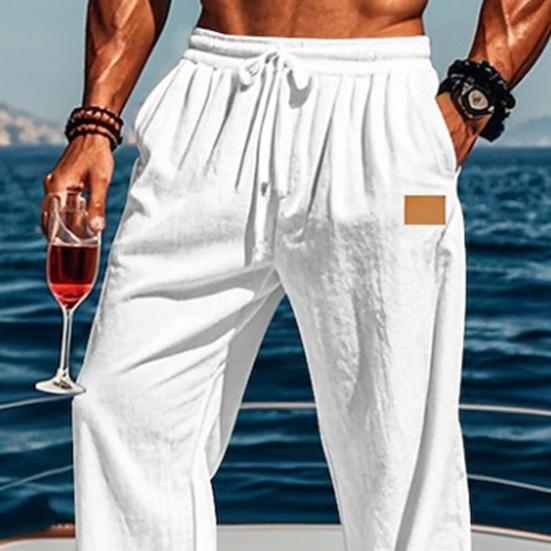 Мужские повседневные брюки свободного кроя, однотонные брюки с завязками на талии для фитнеса, бега, активного отдыха