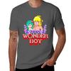 WONDER BOY ARCADE SCREEN Футболка тяжелый хлопок черная графика летние топы футболки мужские
