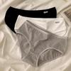 Women's Cotton Mid-Waist Triangle Panties, Summer Thin, Plus Size, Loose Fit, Comfortable, Breathable, Sporty Underwear for Girls