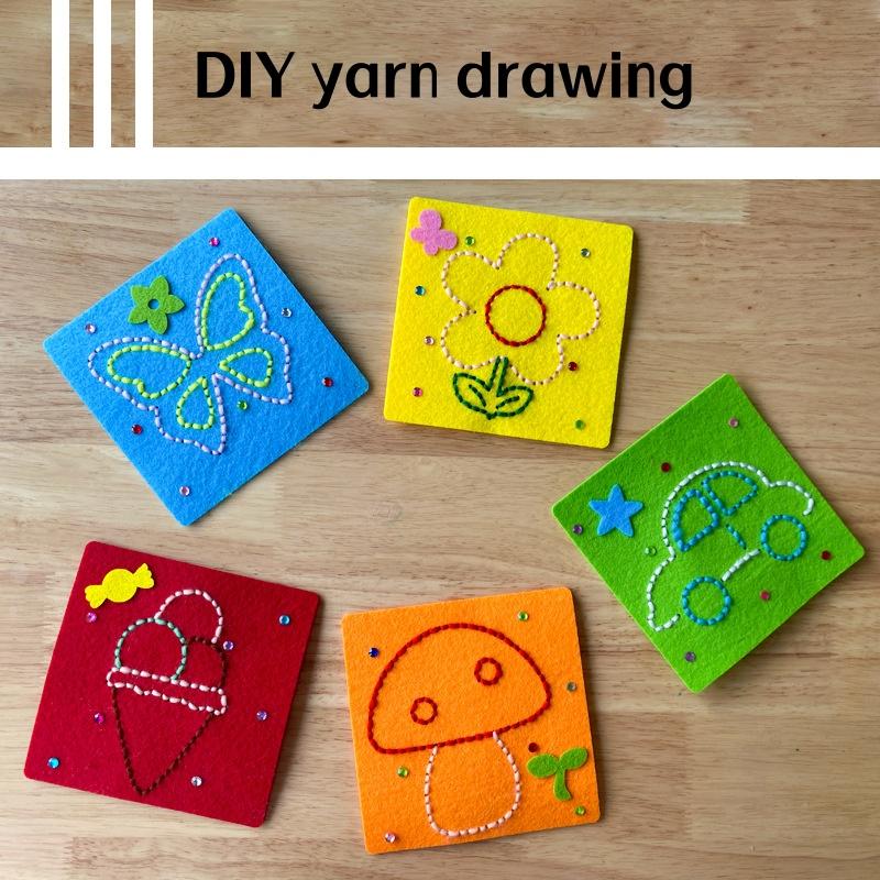 1 набор DIY Набор для вышивания для детей Мультяшное Животное Швейный войлочный набор DIY Материал Войлок Швейное ремесло