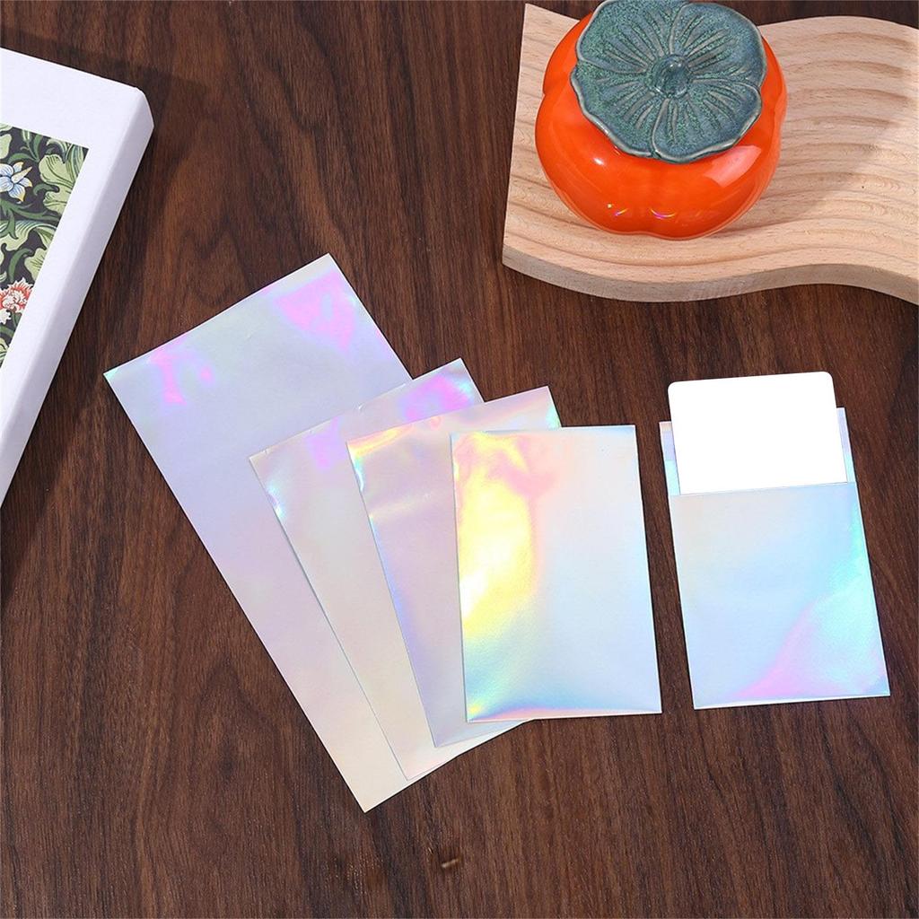 50Pieces Holographic Mailing Envelopes Rainbow Flat Foil Bags With Self Adhesive Seal For Courier And Gift Packaging