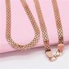 Fashion Necklace Bracelet Rose Gold Color Italian Craft Handmade Necklace For Women And Man Chain