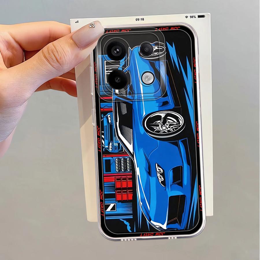 JDM Sport Car Soft Phone Cover Case for Xiaomi Redmi Note 14 Pro Plus A4 12S 11 9 10 13C Note 13 11S 14C 10S 12