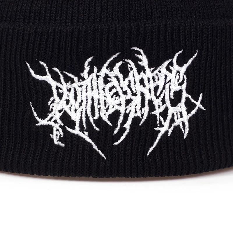 Новые индивидуальные шапочки с вышивкой, шляпа для мужчин и женщин, модные зимние теплые шапки, вязаные мягкие шапки, лыжные шапки с черепами, шерстяные шапки Gorras