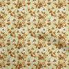Cotton Flex Dark Mustard Fabric Florals Fabric For Sewing Printed Craft Fabric By The Yard 40 Inch