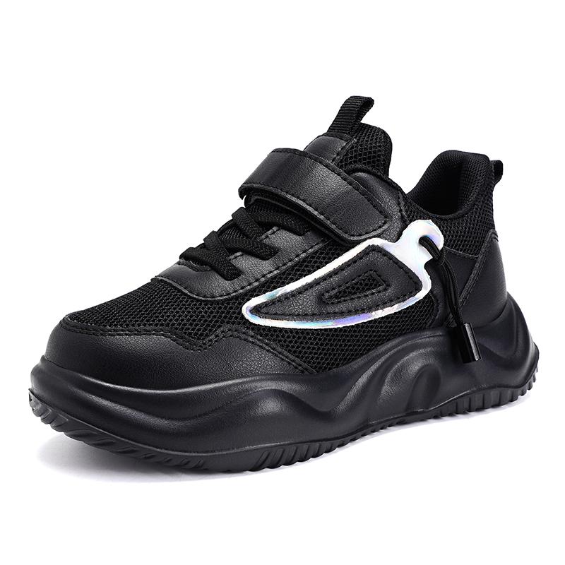 28-38 детские большие легкие дышащие модные повседневные спортивные туфли на липучке с двойной сеткой кроссовки для бега