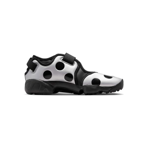 Nike Кроссовки женские Air Rift в горошек, черные, с металлическим серебристым акцентом, IR1226-001