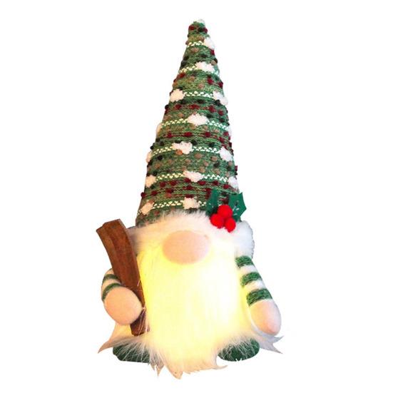 Рождественский гном, кукольное украшение, светящаяся плюшевая фигурка гнома, безликий гном с огнями, украшение для каминной полки праздничного стола