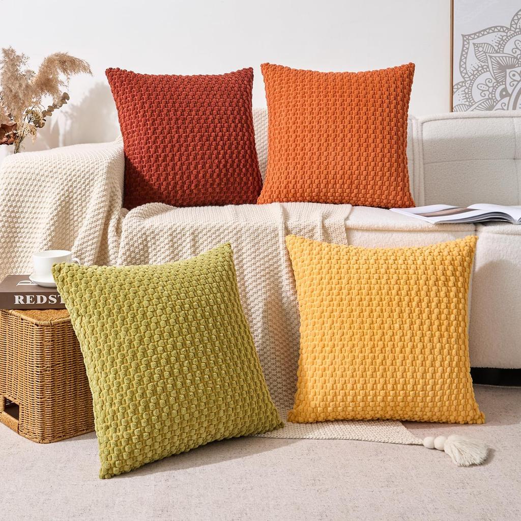 Новая вельветовая наволочка, наволочка для подушки, трехмерная подушка с пузырьками, клетчатая наволочка, спинка для дивана