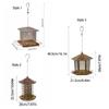 Large Capacity Garden Bird Feeder Heavy Duty Squirrel Proof Bird Feeding Equipment Hanging Iron Bird Food Bowl Patio