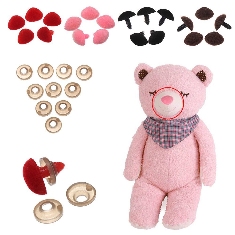 Красный Черный Коричневый Бархатные Пуговицы для Носа Сделай Сам Игрушка Медведь Треугольные Носы Кукольные Носы Нос Медведя Флокированный Нос