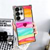 Rainbow Gradient Love Desgin Plating Phone Case For Samsung Galaxy S24 S25 FE S26 Edge S23 Ultra S22 S21 Plus S20 Anti-Fall Aira