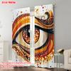 2pcs, plane printing Curtains Abstract Eye Polyester Easy Install (without rod) Home Decor Ldeal for Bedroom Living Room